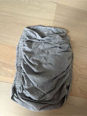 Aritzia Grey Ruched Mini Skirt